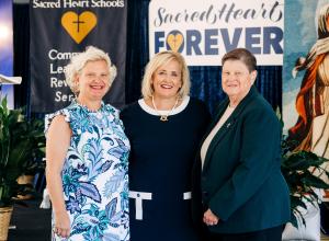 President of Sacred Heart Schools, Dr. Karen McNay, Sacred Heart Forever Campaign Chair Amy Bergeron, and President of the Ursuline Sisters of Louisville, Sister Jean Anne Zappa, announced the $30 million Sacred Heart Forever campaign goal
