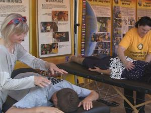 Volunteer Ministers provided Scientology assists to those visiting the tent.