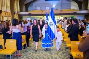 Children in traditional costumes proudly bore the flags of their countries on Central American Independence Day at the Church of Scientology of the Valley.