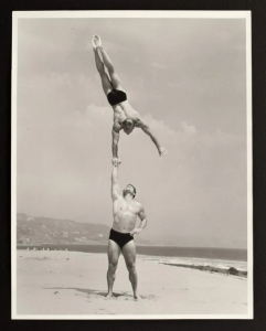 Bruce Bellas (Bruce of Los Angeles) male physique photo, one of two in a group lot offered with a $400-$600 auction estimate