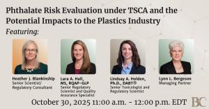 Phthalate Risk Evaluation under TSCA Speakers