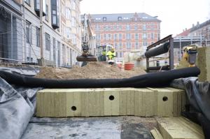 Rockflow is installed underneath Langeland Plads, a newly renovated public square in Frederiksberg, Denmark
