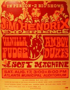 An $8000 Reward Is Offered For This Jimi Hendrix 8/17/68 Atlanta Municipal Auditorium Concert Poster