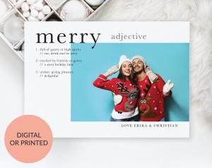 Merry - Holiday Card by Ispirato Printables