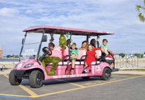 The Grinch stealing our Pinkmas Cart in St. Augustine, FL