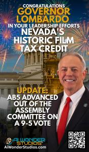 AI Wonder Studios Supports AB5 in Nevada - Film Tax Credit