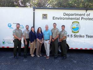 The Florida State Parks Foundation joined FPL and the Florida Park Service to welcome a new storm strike team trailer at John D. MacArthur Beach State Park in North Palm Beach, Florida, on November 12, 2025.