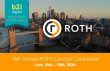 B2i Digital returns as marketing partner for ROTH London conference