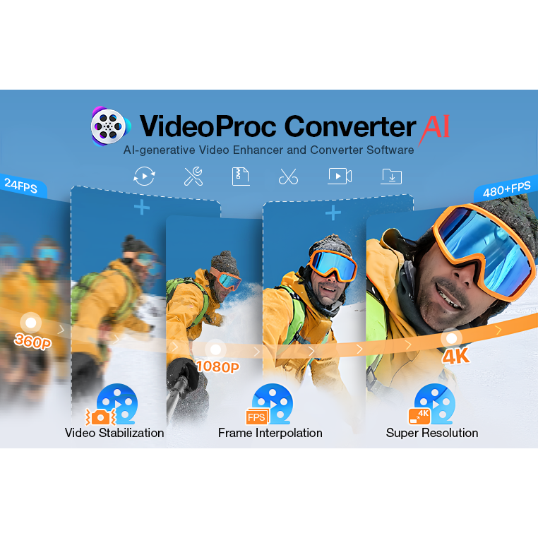 VideoProc Converter AI Updated to 6.1 Slow Motion, Deinterlacing, and