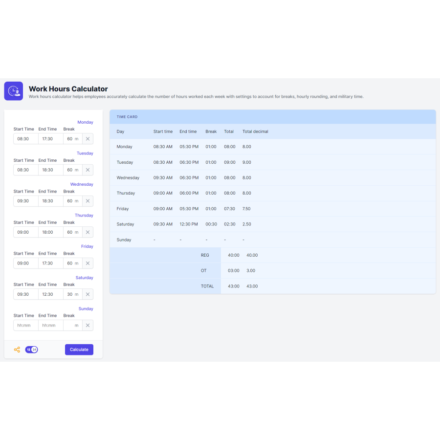 Calculator.io Debuts Work Hours Calculator For Efficient Time Management