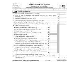 IRS Releases Schedule 3 Tax Form and Instructions for 2023 and 2024 ...