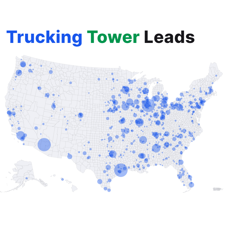 Introducing TruckingTowerLeads com - Map Overview Truckingtowerlea